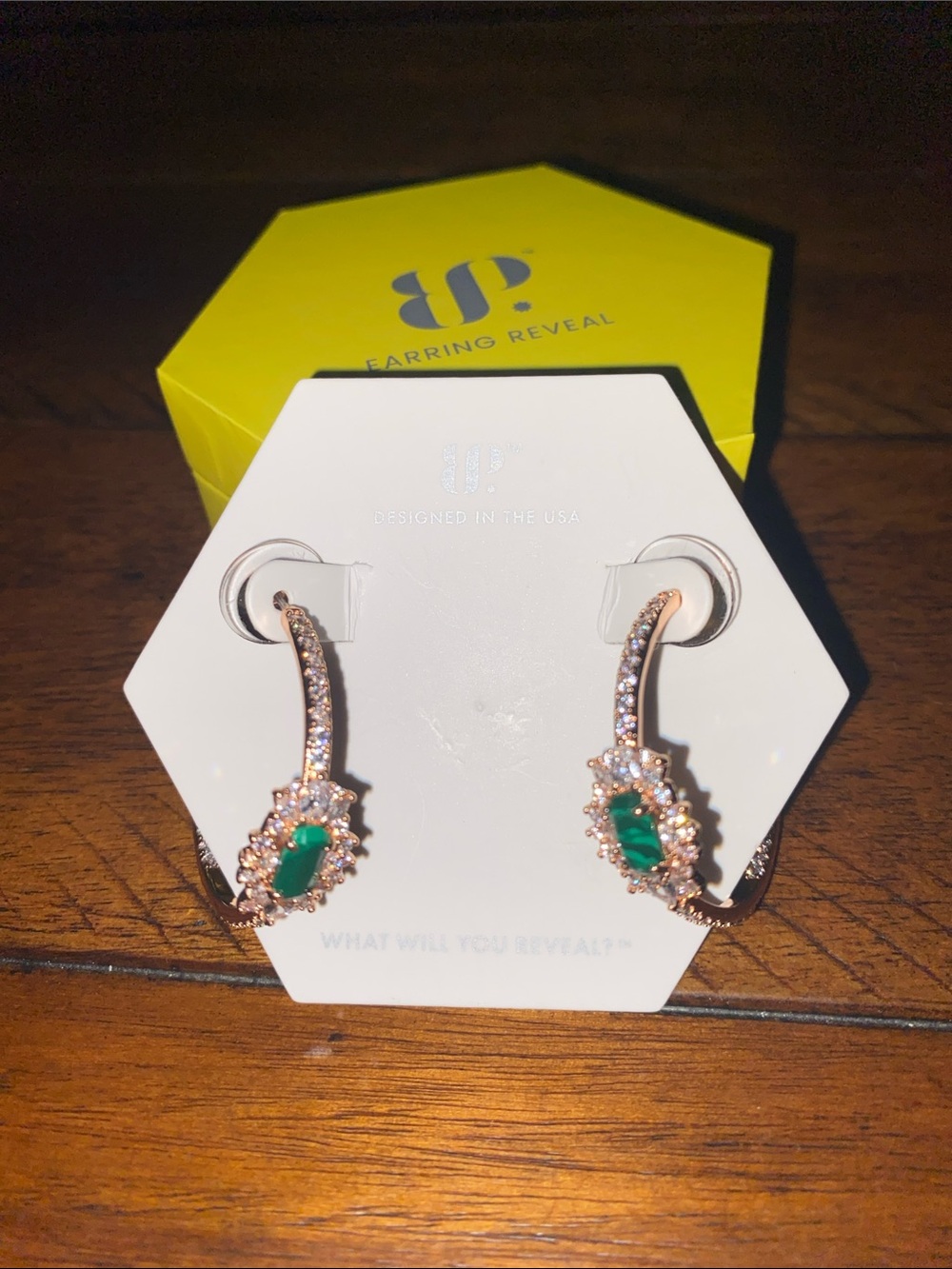 Bomb Party OG Originals Earrings - Malachite Magnesite Rose Gold Plating